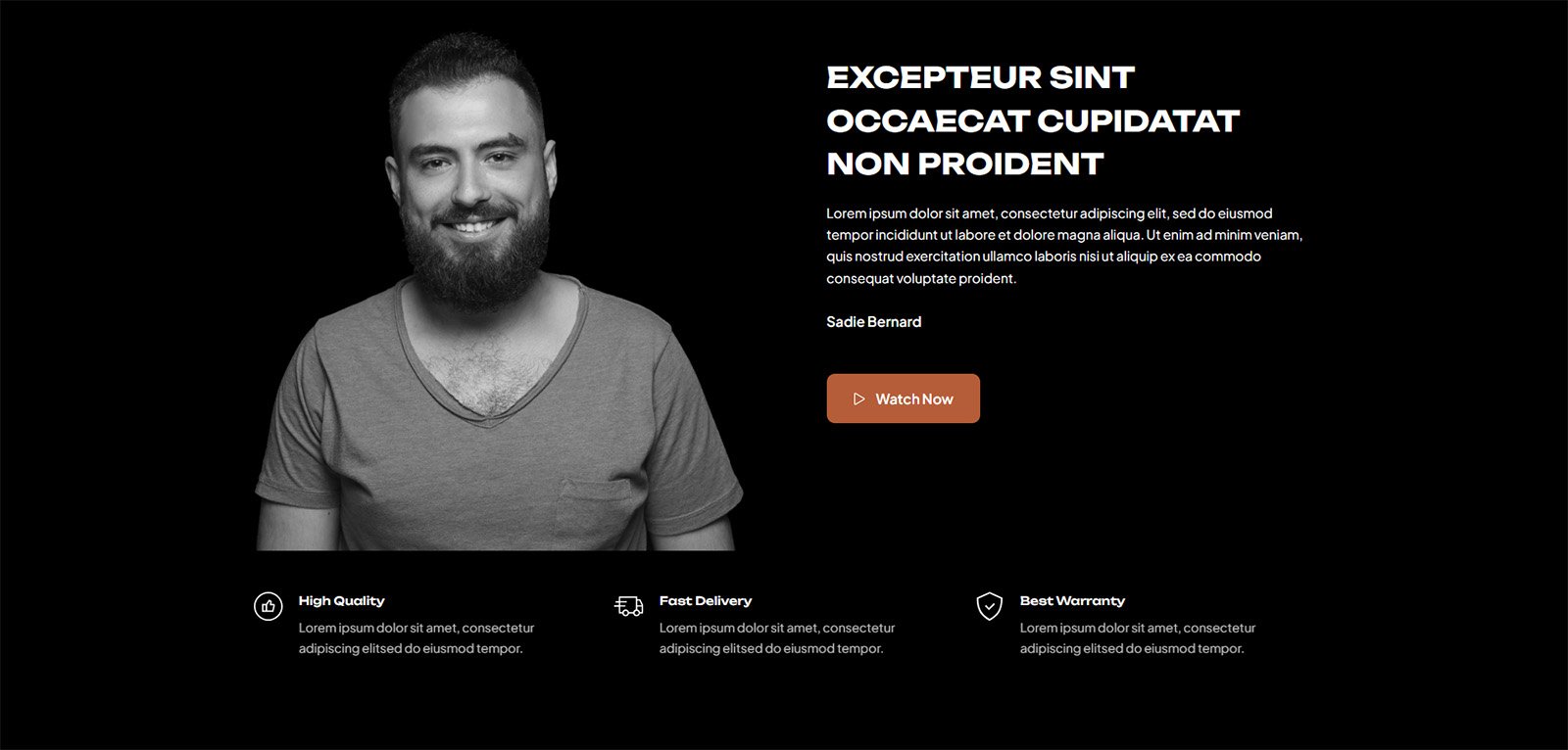ITM-003-03 Homepage banner for personal brand site built on WordPress with fast launch and SEO-ready design