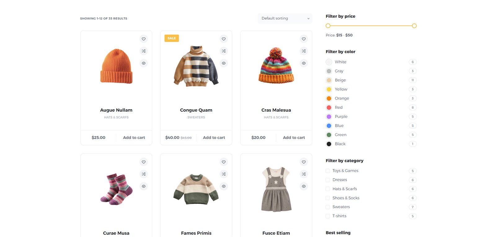 ITM-005-03 Advanced product filters by color, type, and size — user-friendly WooCommerce setup for baby and kids online store