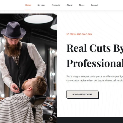 ITM-006-01 Service list layout with prices and booking option — fast-launch business website for salons and studios