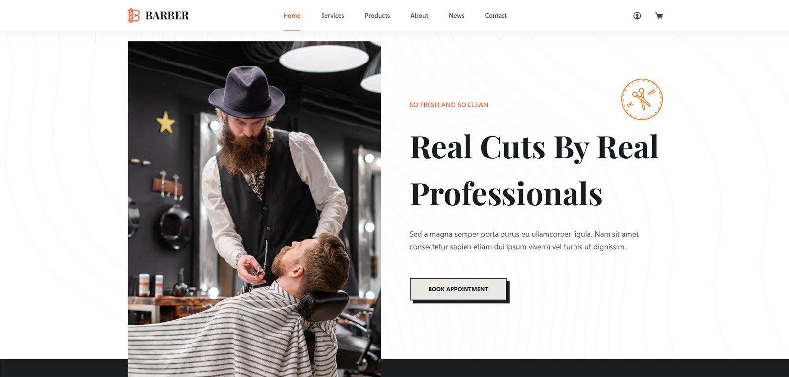 ITM-006-01 Service list layout with prices and booking option — fast-launch business website for salons and studios