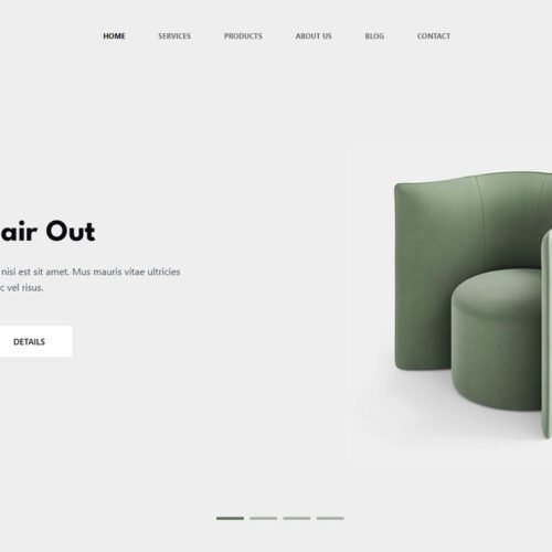 ITM-007-01 Hero section with refined typography — ready-made WordPress design for furniture and decor businesses