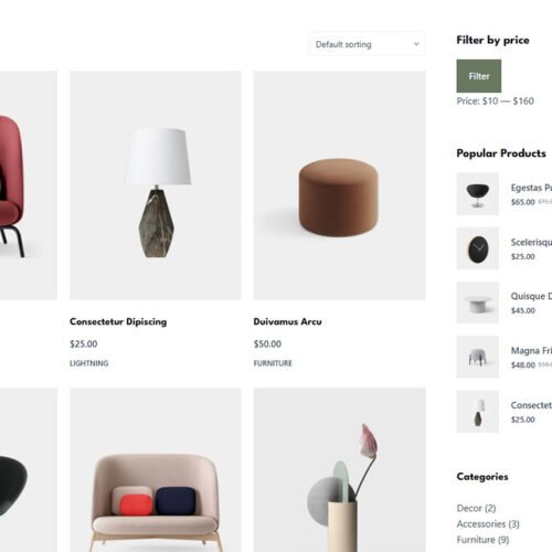 ITM-007-04 Shop page with minimalist product grid — SEO optimized WooCommerce layout for modern e-commerce brands