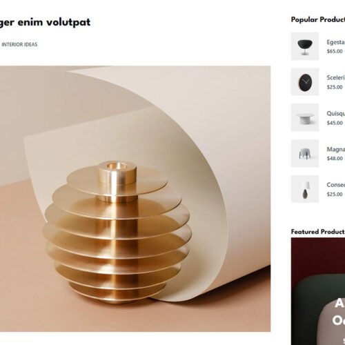 ITM-007-07 Services page with elegant layout — WordPress design for boutiques and creative studios