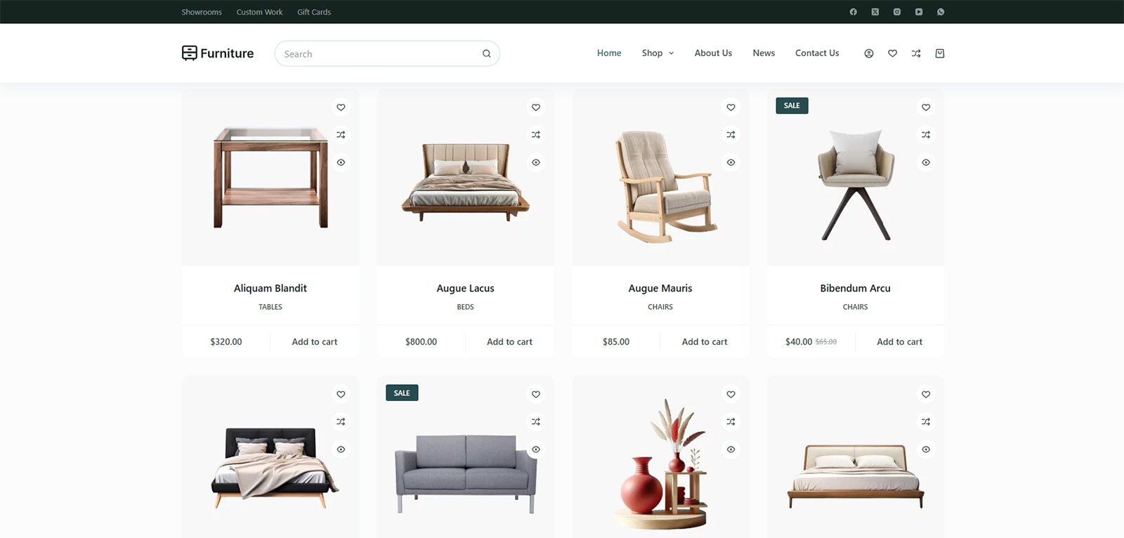 ITM-008-02 Clean product grid with pastel tones — user-friendly e-commerce site optimized for fast browsing