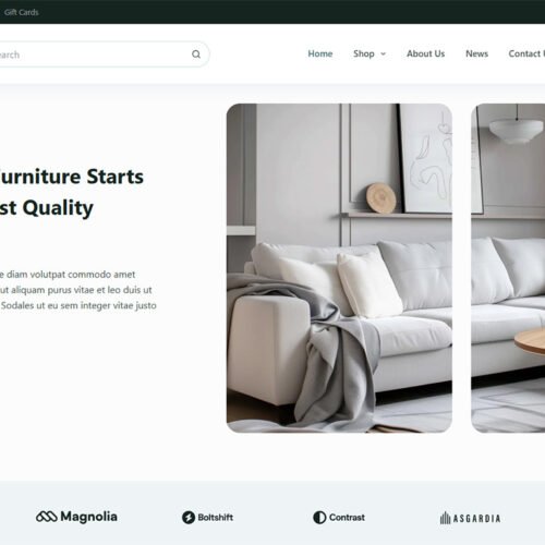 ITM-008-03 Storefront banner with muted visuals — buy website for business with clean, modern web design