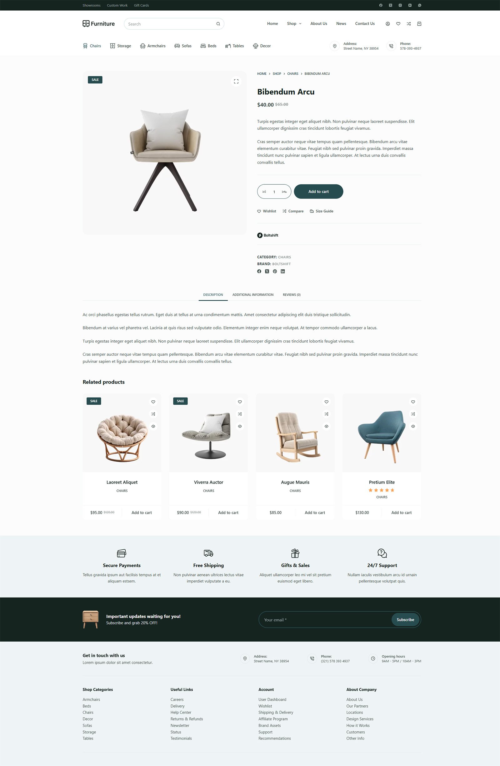 ITM-008-06 Product detail page featuring rounded corners and clear pricing — conversion-focused layout