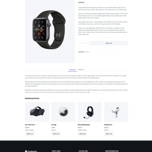 ITM-009-08 Product detail page featuring accessories — SEO optimized and ready to sell from day one