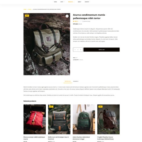 ITM-010-04 Featured product area with modern typography — online store template designed for high engagement