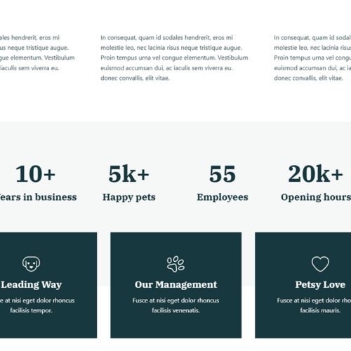 ITM-014-06 store benefits block with icons and short descriptions in minimalist design