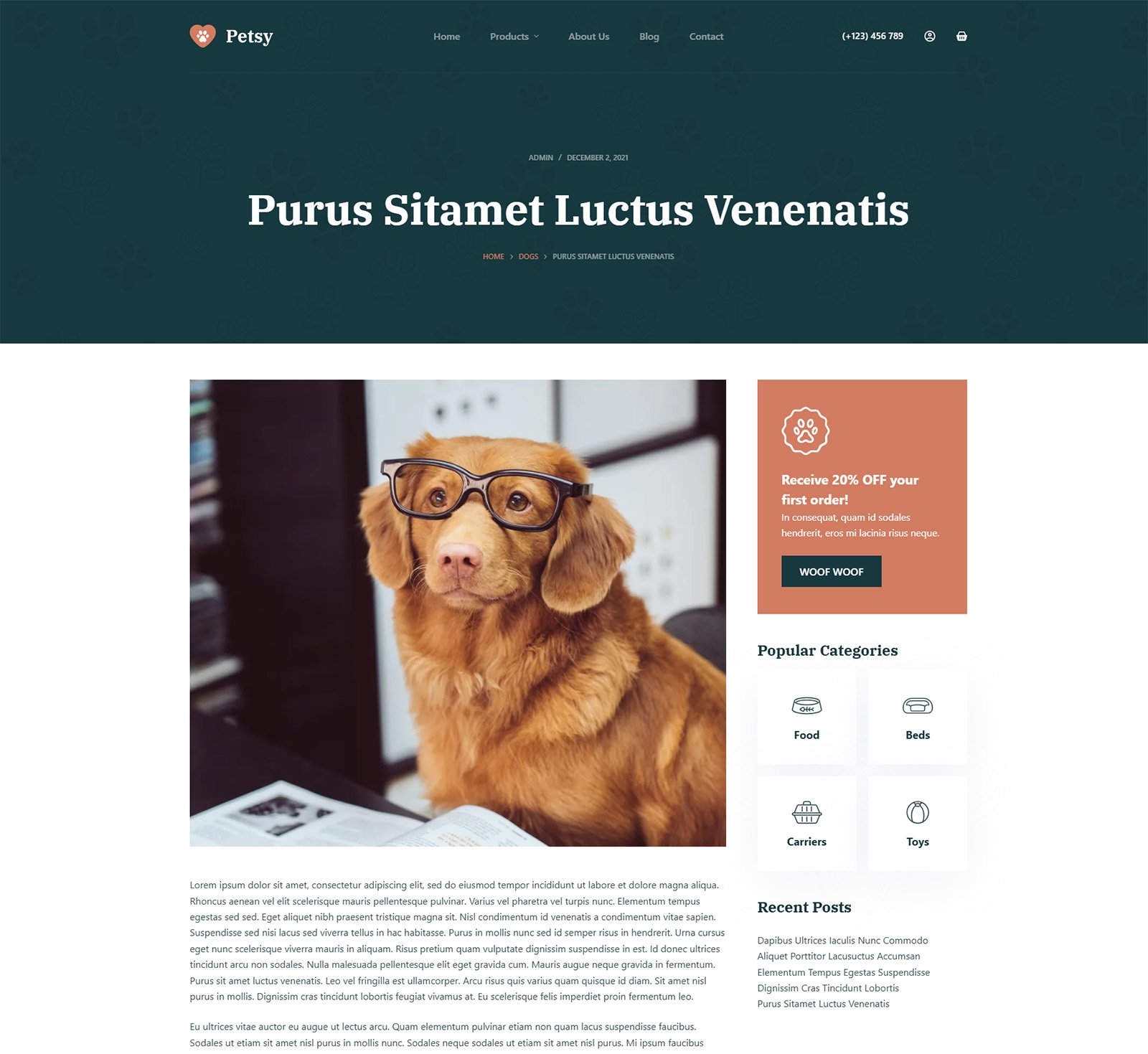 ITM-014-07 individual blog post layout in Petsy template — optimized for readability and SEO