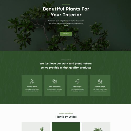 ITM-07-00 Homepage of Floreo WooCommerce website — WordPress store for sustainable and nature-inspired lifestyle brands